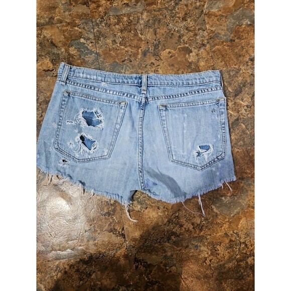 Rag & Bone Women's Cut Off‎ Distressed Denim Jean Shorts Blue Size 28 (A21) - Picture 3 of 8